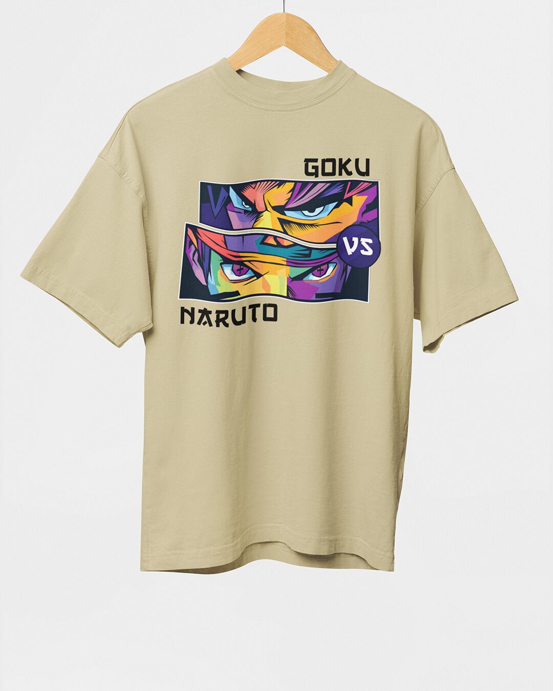 Goku vs Naruto – Anime DBZ (Dragon Ball Z) Oversized T-shirt Collection By NONSENSETEE