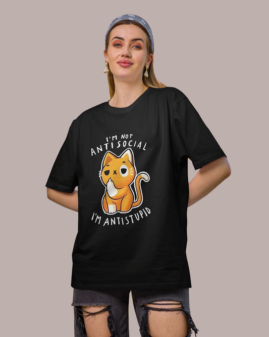 I’m Antisocial – Cute & Funky Design Oversized T-shirt Collection By NONSENSETEE