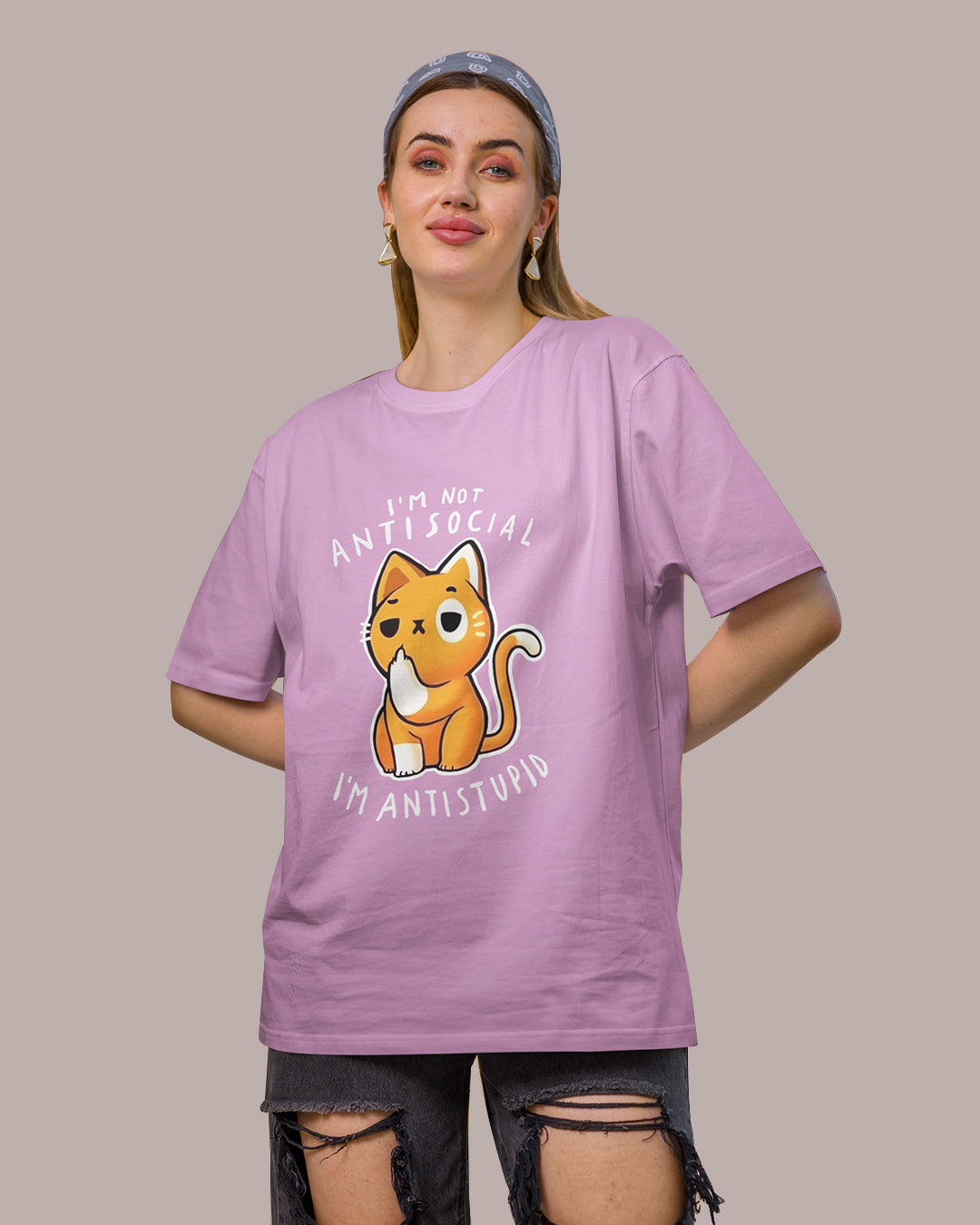 I’m Antisocial – Cute & Funky Design Oversized T-shirt Collection By NONSENSETEE