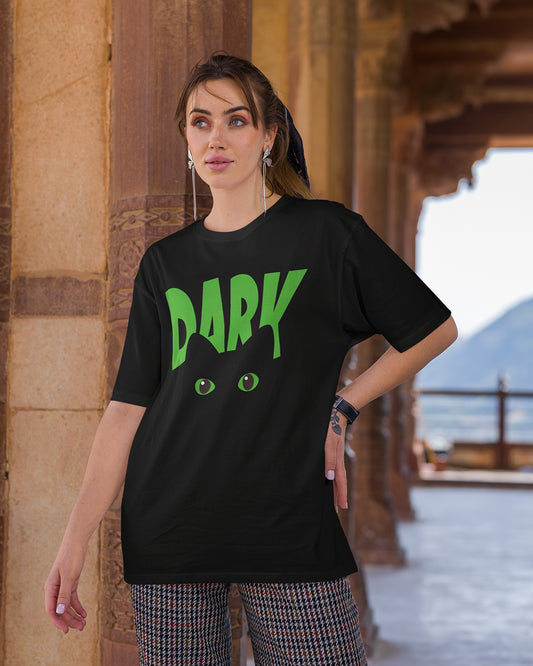 Dark Cat Eyez – Cute & Funky Design Oversized T-shirt Collection By NONSENSETEE