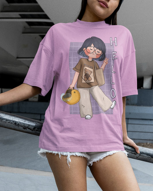 Hello Beautiful Girl – Cute & Funky Design Oversized T-shirt Collection By NONSENSETEE