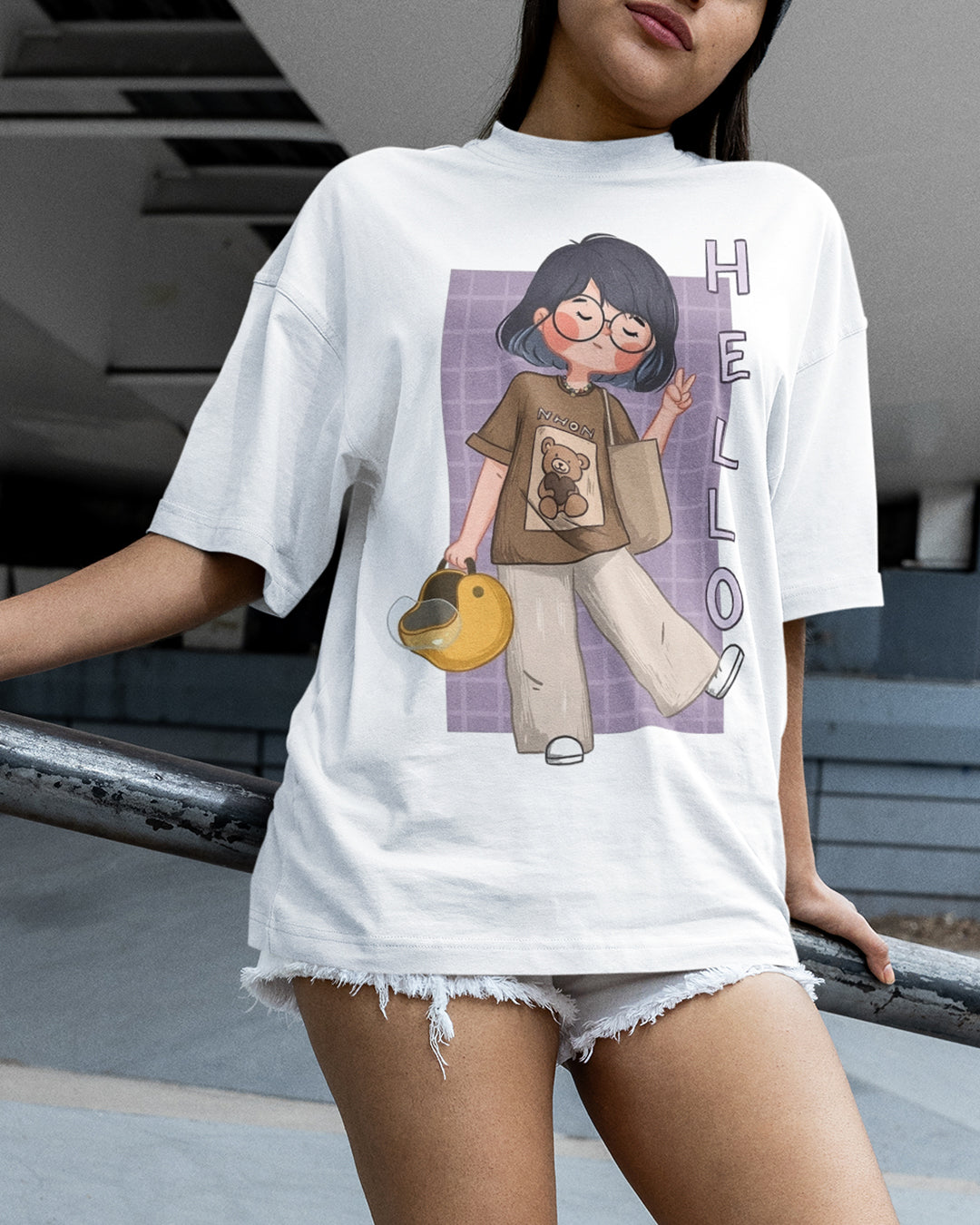 Hello Beautiful Girl – Cute & Funky Design Oversized T-shirt Collection By NONSENSETEE