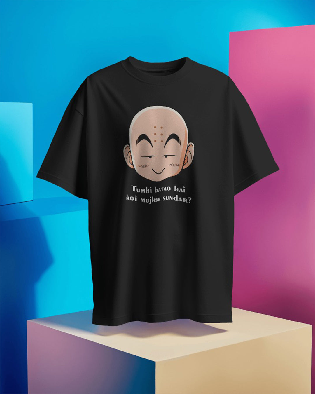 Krillin – Tumhi Batao – Anime DBZ (Dragon Ball Z) Oversized T-shirt Collection By NONSENSETEE