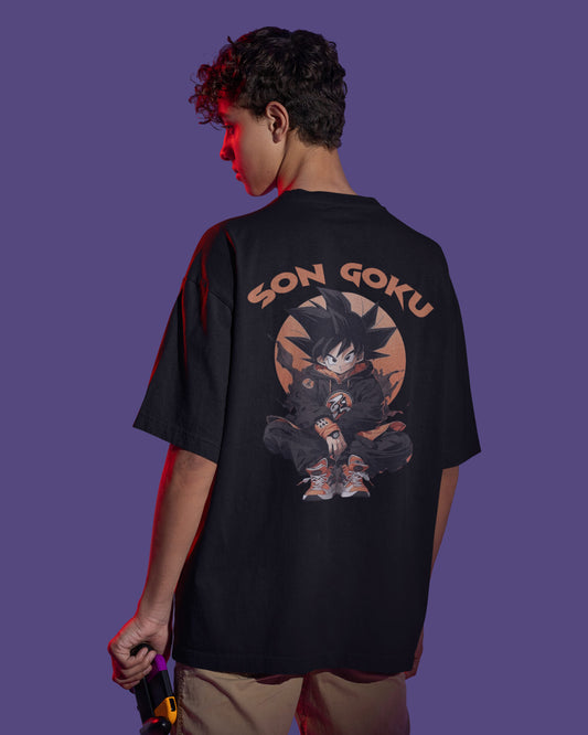 Black Son Goku – Anime DBZ (Dragon Ball Z) Oversized T-shirt Collection By NONSENSETEE