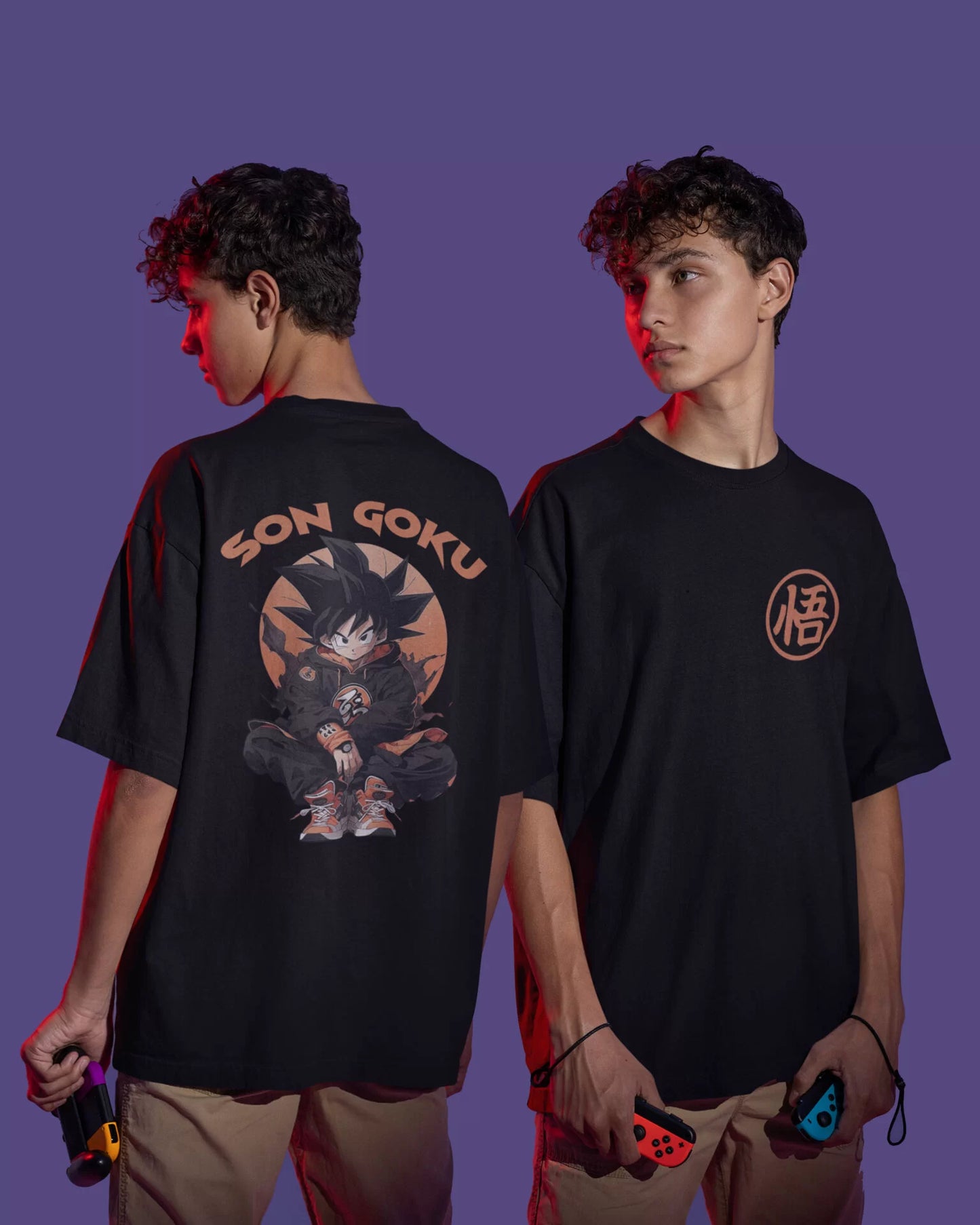 Black Son Goku – Anime DBZ (Dragon Ball Z) Oversized T-shirt Collection By NONSENSETEE