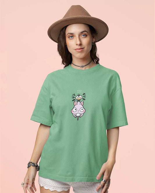 Fly With Rat Ghibli Spirited Away – Cute & Funky Design Oversized T-shirt Collection By NONSENSETEE