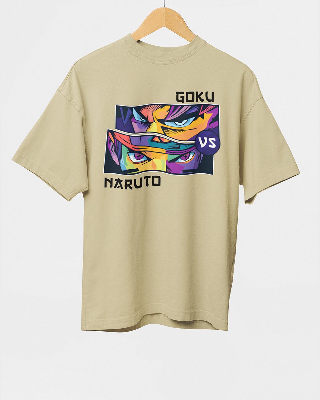 Goku vs Naruto  – Anime DBZ (Dragon Ball Z) Oversized T-shirt Collection By NONSENSETEE