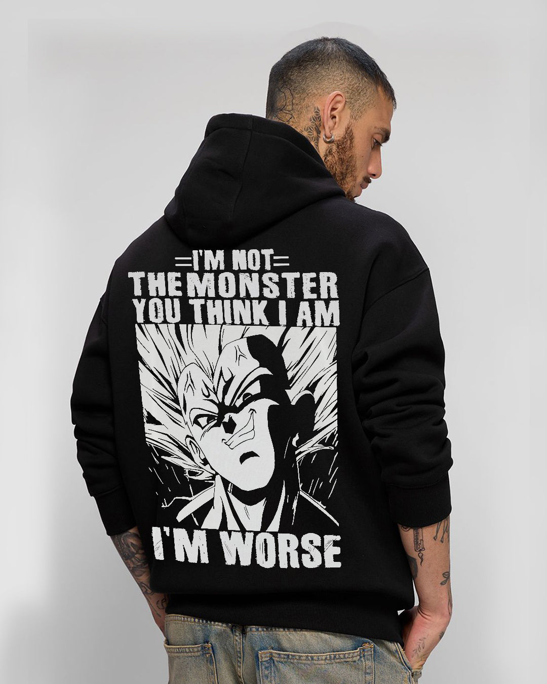 Majin Vegeta Is Here (I Am Not Monster) Anime Hoodie - DBZ (Dragon Ball Z) Hoodie By NONSENSETEE