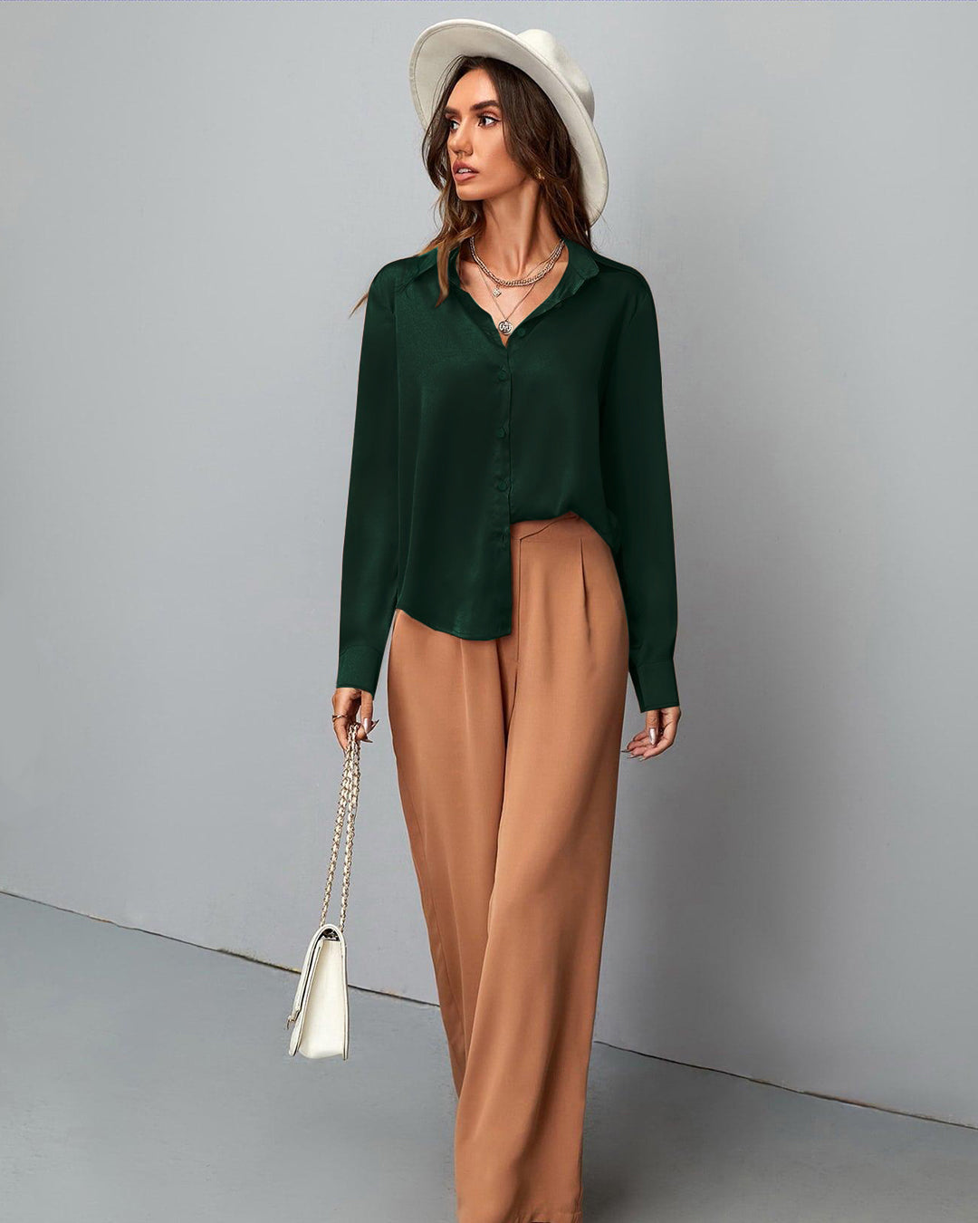 Satin Green Women Shirt Collection by NonSenseTee